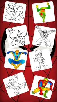 spider boy coloring super heroes game Screen Shot 1
