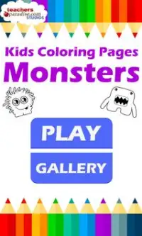 Kids Coloring Pages Monsters Screen Shot 4