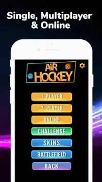 Air Hockey : Single, Multiplayer & Online Screen Shot 1