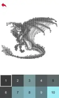 Dragons Color by Number - Pixel Art Game Screen Shot 6