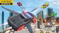 Flying Police Robot Hero Games Screen Shot 0