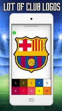 Football Logo Color by Number - Soccer Pixel Art Screen Shot 0