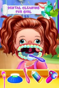 Twins Baby Dental Care Games Screen Shot 0