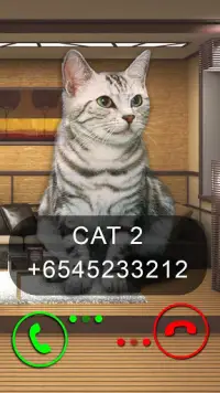 Faux Appel vidéo Cat Screen Shot 2