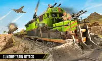 Army Train Gunship Attack: Jeux de conduite de Screen Shot 3