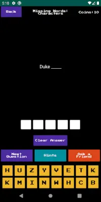 Gaming Quiz Screen Shot 2