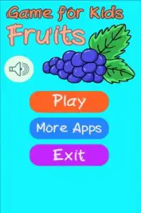 Game for Kids - Fruits Screen Shot 0