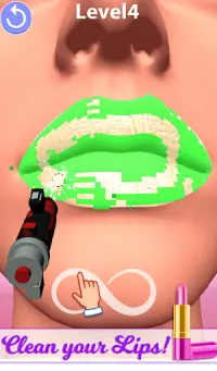 Lip Art 3D Satisfying Lipstick Tattoo Art Game Screen Shot 14