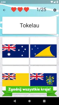 Quiz o Oceanii i Australii - kraje, stolice, flagi Screen Shot 2