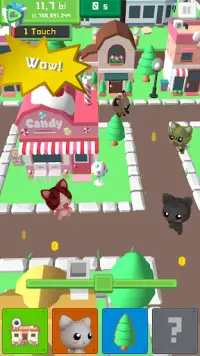 Kucing 3D Idle: Clicker Kota Screen Shot 6