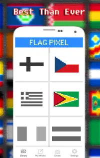 Flags Coloring By Number - Pixel Screen Shot 2
