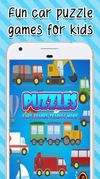 Puzzlespiele: Autos, Züge und Flugzeuge für Kinder Screen Shot 0