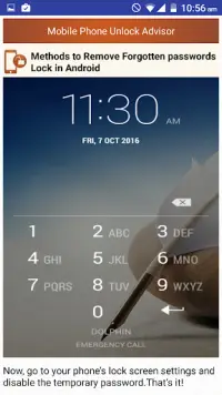 Clear Mobile Password PIN Help Screen Shot 2