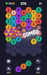 UP 9 - Desafio Hexagonal! Junte números até 9 Screen Shot 2
