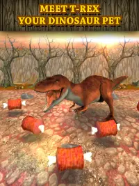 ديناصور سباق الحيوانات الأليفة الظاهري: T- ريكس Screen Shot 3