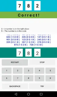 Guess the code Screen Shot 1