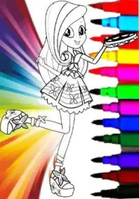 Equestria girls coloring Pages Screen Shot 3