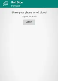 Roll Dice! (Shake Phone and Roll Dices) Screen Shot 2