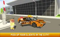 Блочный водитель такси: город пик Screen Shot 2