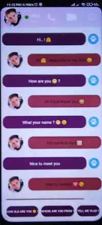Vlad A4 Fake Video Call and chat Screen Shot 2