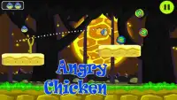 Angry Chicken Slingshot Throw Down  hungry birds Screen Shot 1