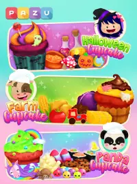 Cupcakes cozinhar e assar jogos para crianças Screen Shot 8