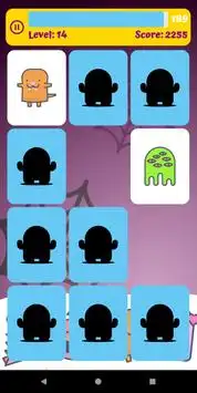 Juego de memoria de monstruos para niños. Screen Shot 2