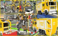 City Garbage Truck Flying Robot-Trash Truck Robot Screen Shot 15