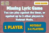 Missing Lyric Game Screen Shot 0