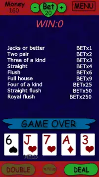 Free Video Poker Screen Shot 4