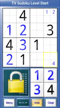 TV Sudoku: 4x4, 9x9 and 16x16 Screen Shot 3