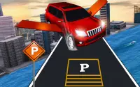 फ्लाइंग कार गेम - प्राडो कार पार्किंग गेम्स 3 डी Screen Shot 1