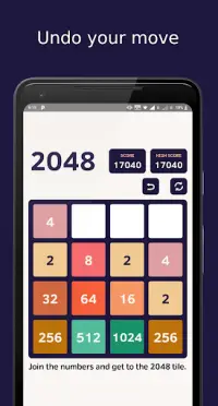 2048 Tile Game Screen Shot 2