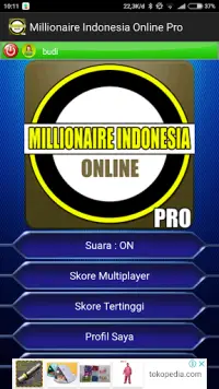 Millionaire Indonesia Online Pro Screen Shot 1