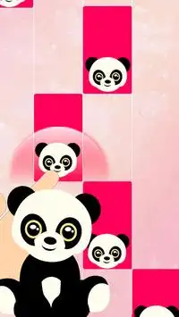 Pink Panda Piano - Girly Piano Tiles Panda Screen Shot 0