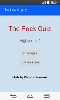 The Rock Quiz Screen Shot 0
