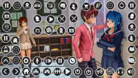 Anime High School : dating sim Screen Shot 1