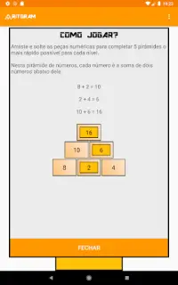 Pirâmides de números -  Jogo de matemática Screen Shot 10