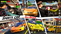 City Cab Driver Car Taxi Games Screen Shot 2