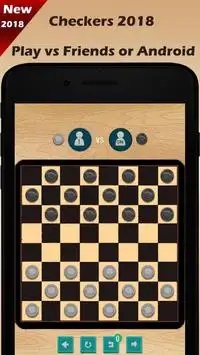 Checkers 2 Player game 2018 Screen Shot 1