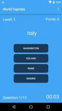 Quiz World Country Capitals Screen Shot 1