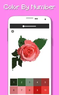 Rose Flowers Coloring Book, Color By Number Pixel Screen Shot 4