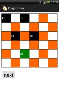 Knight's Tour Screen Shot 2