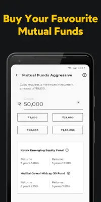 Cube Wealth: Mutual Funds, US Stocks, Gold & more Screen Shot 2