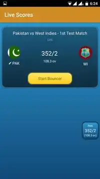 Bouncer - Live Cricket Scores Screen Shot 0