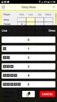 Yatzy Note Screen Shot 2