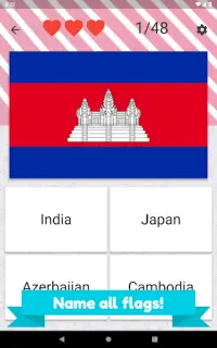 Asia and Middle East countries - flags quiz Screen Shot 9