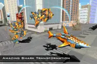 शार्क रोबोट बदलने वाले खेल - रोबोट युद्ध Screen Shot 2