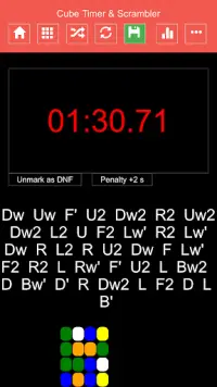 Cube Timer & Scrambler LITE Screen Shot 2