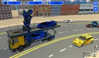 Robot Car Transporter - Robot Polisi AS Berubah Screen Shot 7
